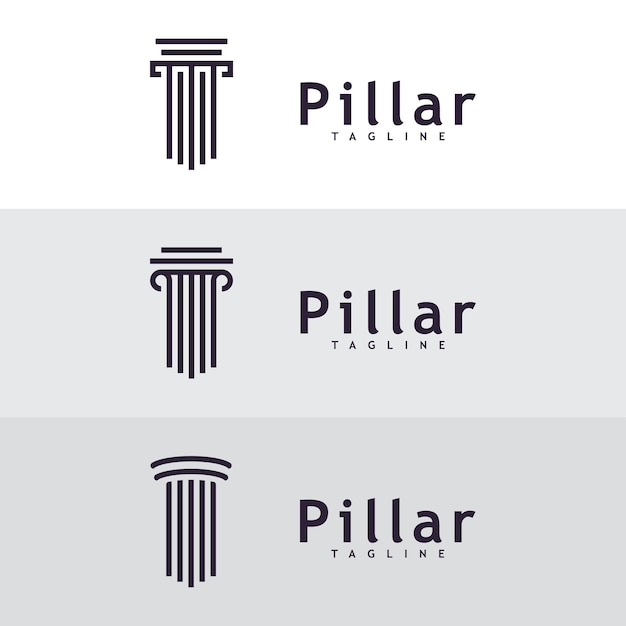 Creative Law Pillar Concept Design Logo Template