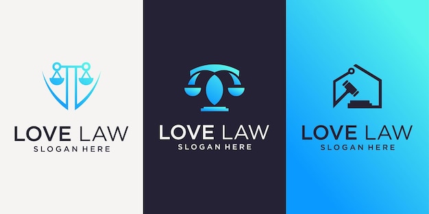 Creative lawyer logo justice logo law firm logo lawyer business logo in luxury color vector