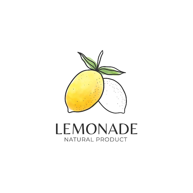 Creative lemonade logo design template