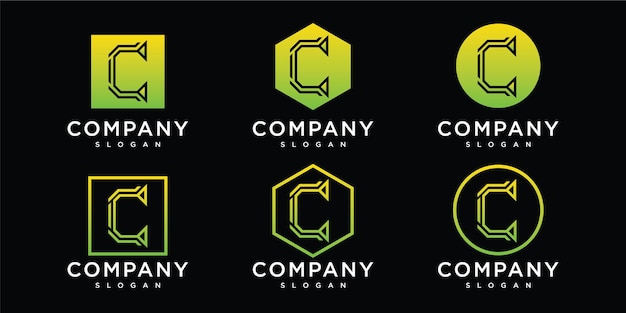 creative letter c logo design template