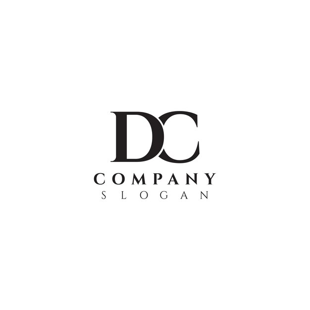 Vector creative letter dc minimalist logo