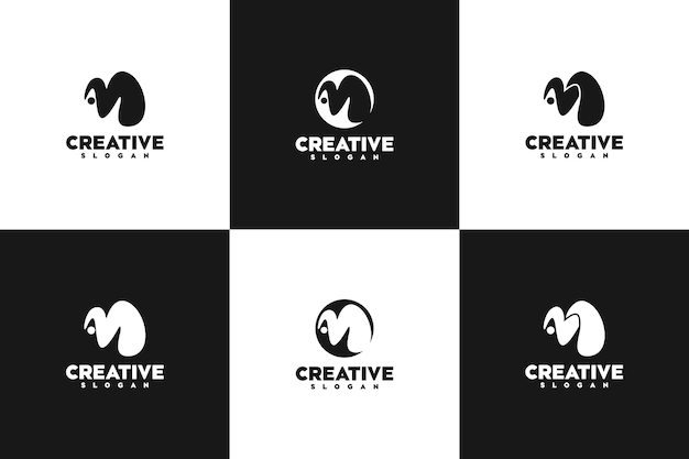 Creative letter M initial logo