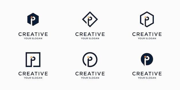 CREATIVE letter p logo template