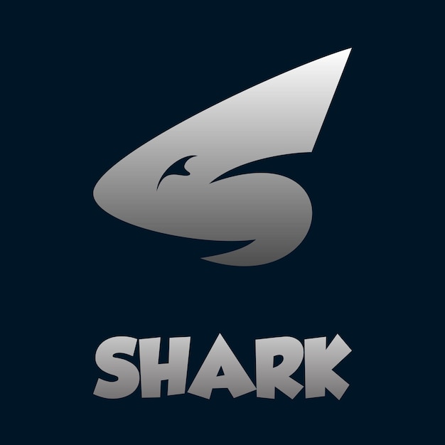 Vector creative letter s shark logo design inspiration