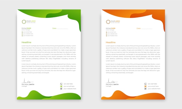 Creative letterhead design template for your business