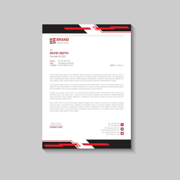 Creative letterhead design template