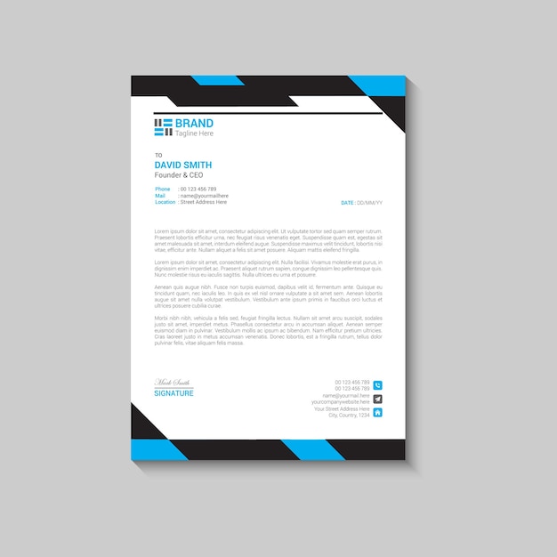 Creative letterhead design template