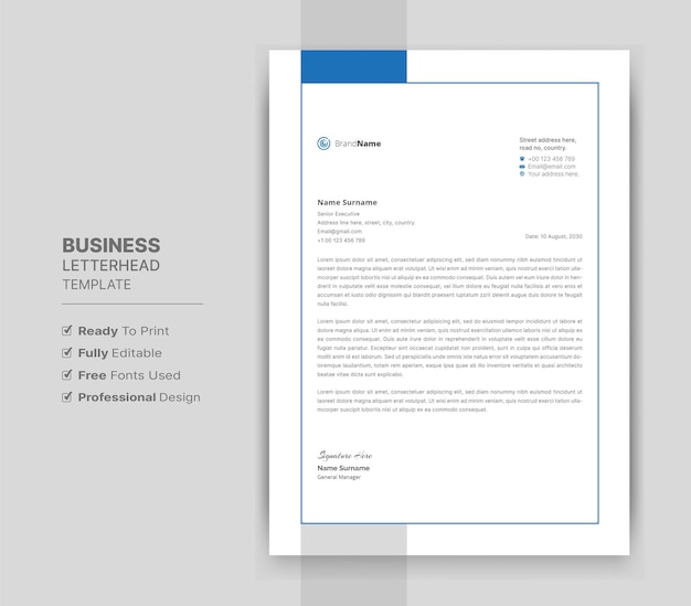 Creative letterhead design template