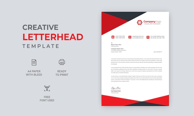 Creative Letterhead Template Design Print Ready