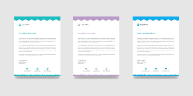 Creative letterhead template design for your business projects