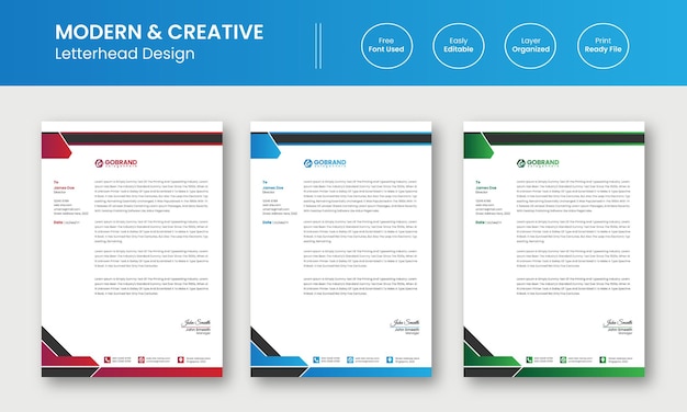 Creative Letterhead Template Design For Your Business