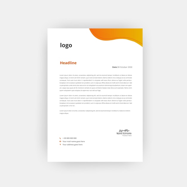 Creative letterhead template design