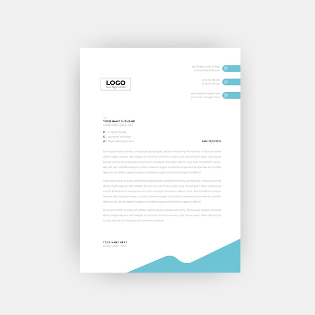 Creative letterhead template design