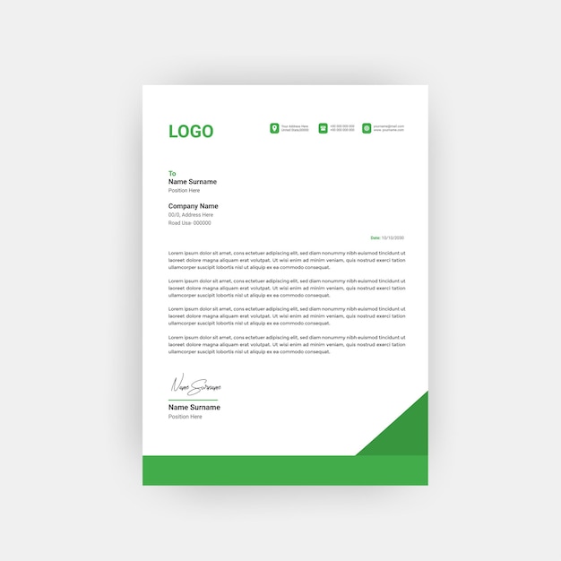 Creative letterhead template design