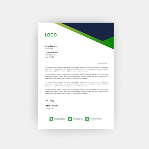 Creative letterhead template design