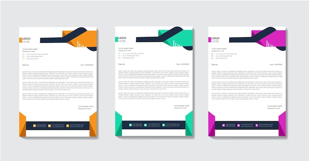 creative letterhead template design