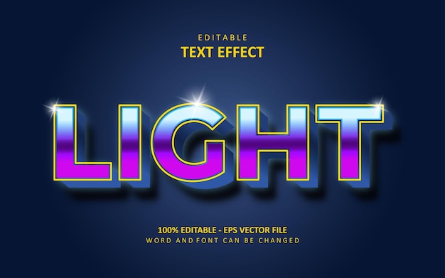 Creative light text effect