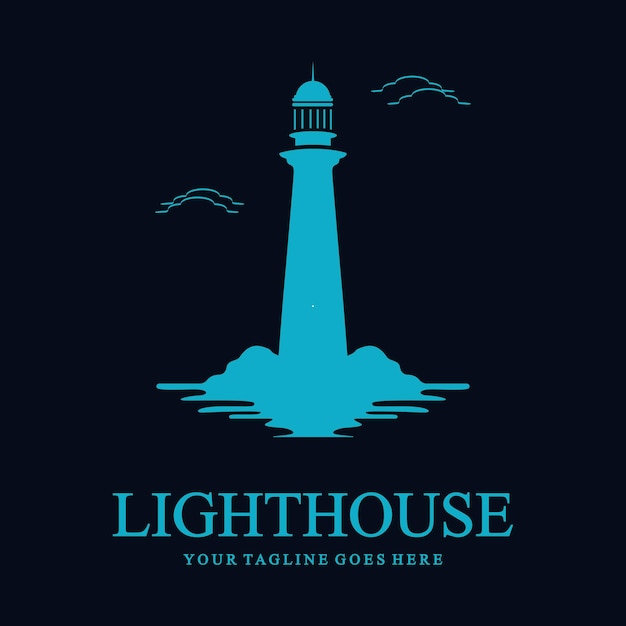 Creative lighthouse logo template icon image