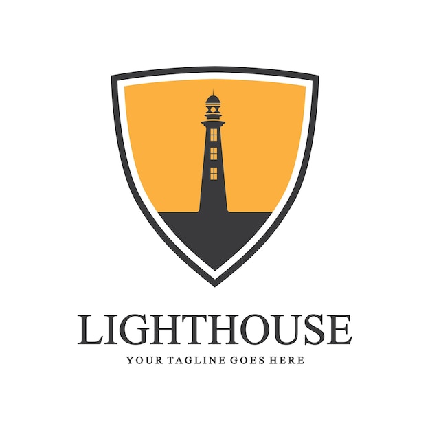 Creative lighthouse logo template icon image