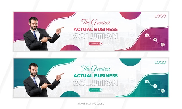 Creative LinkedIn cover design template