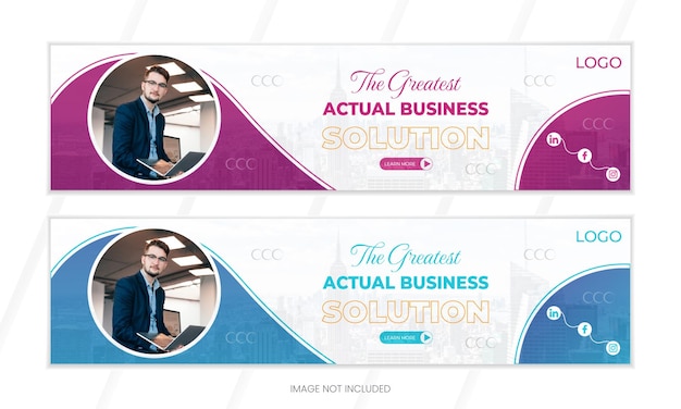 Creative LinkedIn cover design template