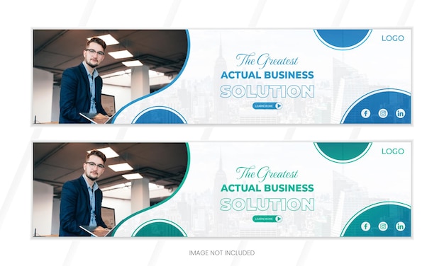 Creative LinkedIn cover design template