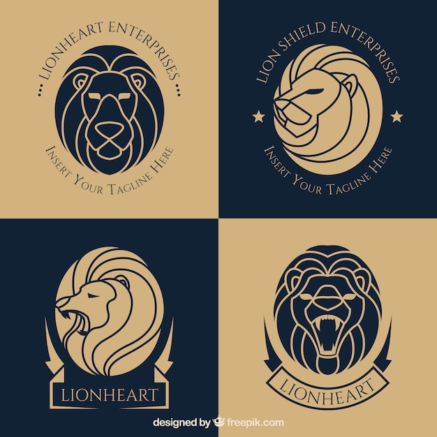 Creative lion logo template