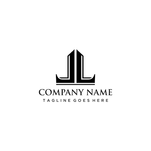 Creative LL Modern house and building Real Estate Property Logo design