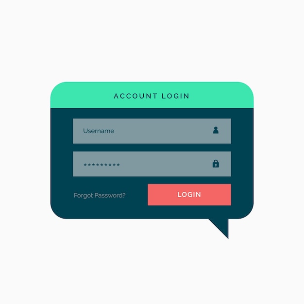 Vector creative login form template