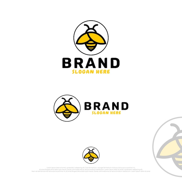 Creative logo bee vector