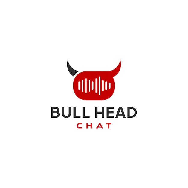 Creative Logo Bull Chat Logo Vector