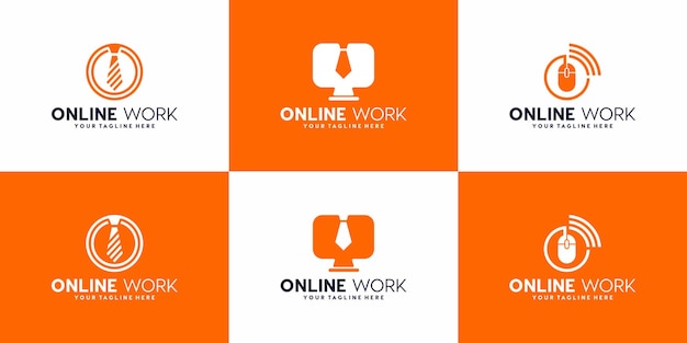 Creative logo collection online work logo design symbol