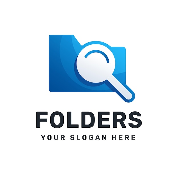 Vector creative logo design data search file magnifying glass search logo design template symbol icon