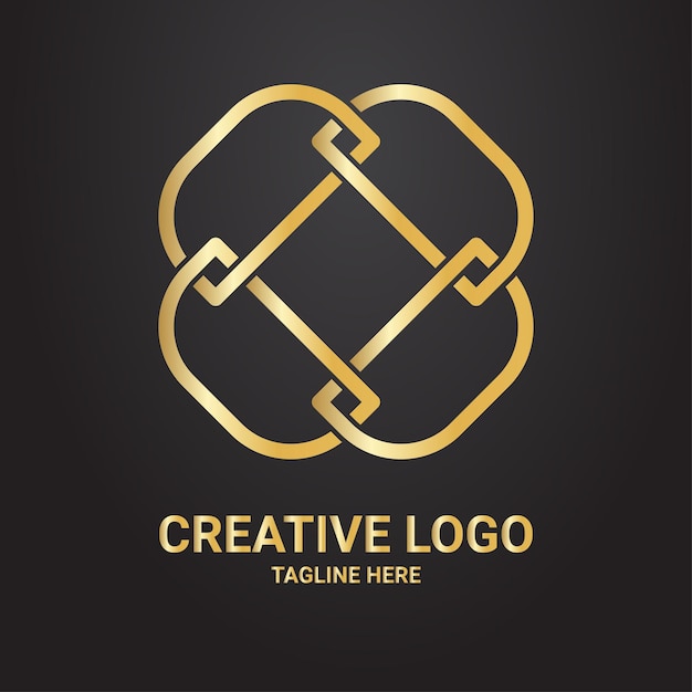 Creative logo golden color luxury style