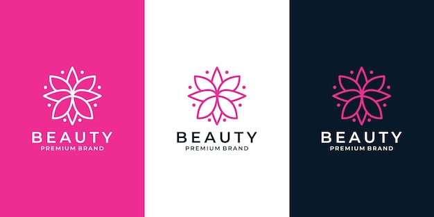 Creative lotus beauty flower logo design for your business