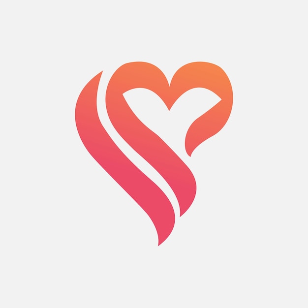 Creative love logo design template