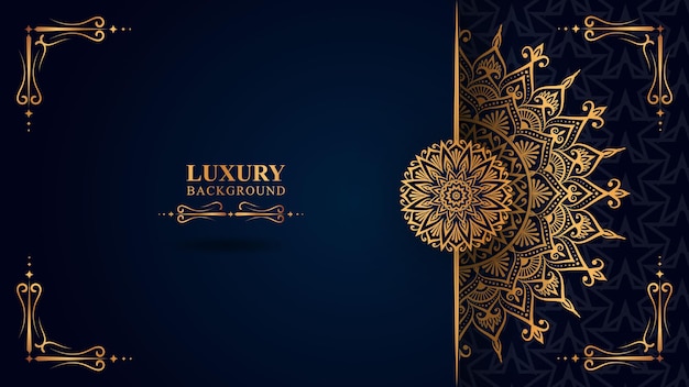 Creative luxury mandala background ornamental with golden arabesque pattern