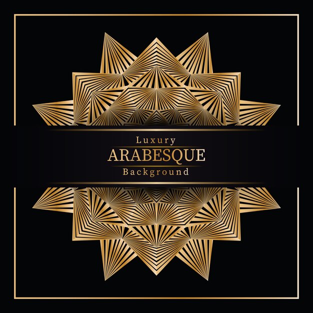 Creative Luxury mandala background with golden arabesque decoration