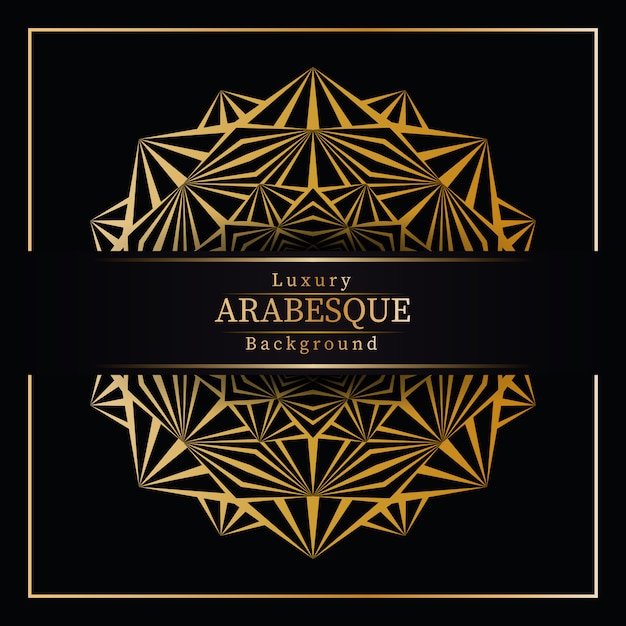 Creative Luxury mandala background with golden arabesque decoration