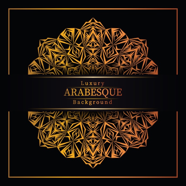 Creative Luxury mandala background with golden arabesque decoration