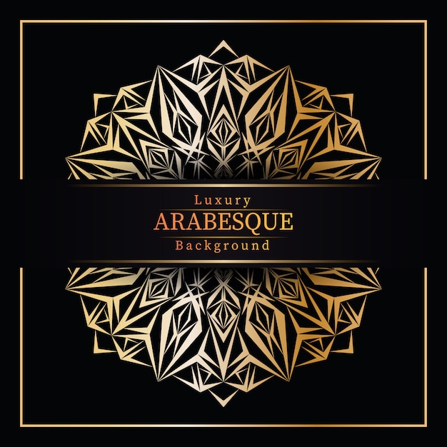 Creative Luxury mandala background with golden arabesque decoration