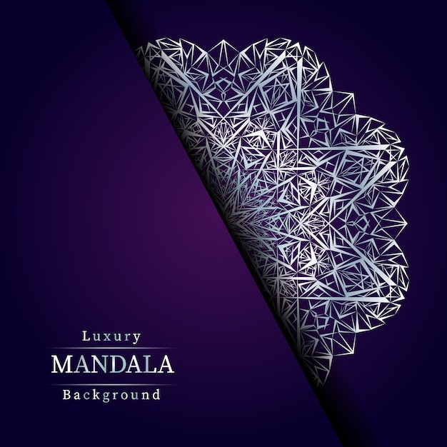 Creative Luxury mandala background with golden arabesque pattern vecto