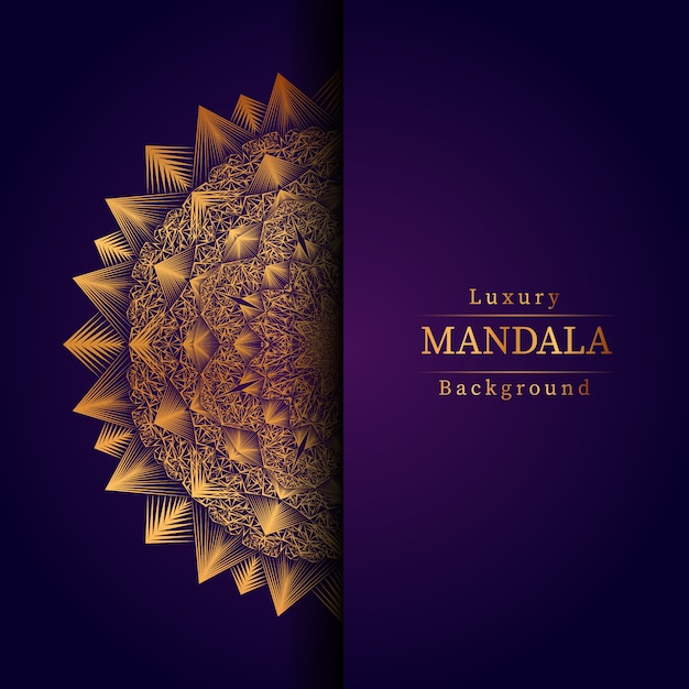 Creative Luxury mandala background with golden arabesque pattern vector