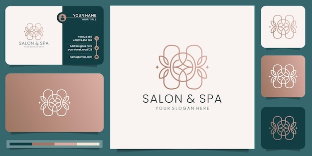 Creative luxury salon and spa logo.abstract line style logo, decoration, luxury fashion, ornamental.