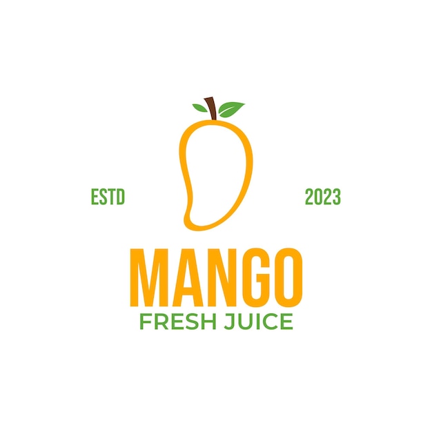 Creative mango fruit organic logo design vector concept illustration idea