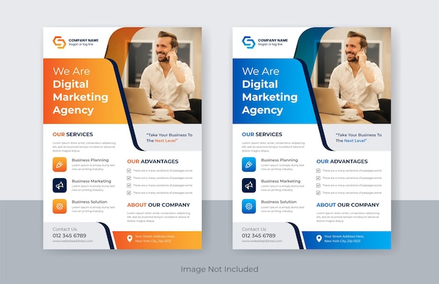 Creative marketing agency corporate business company flyer design templates