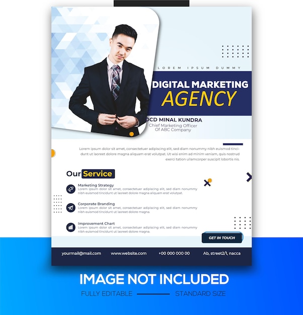 Creative marketing agency flyer design.