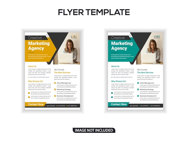 Creative marketing agency flyer template