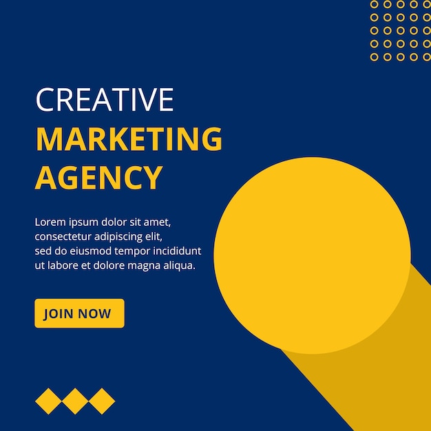 Vector creative marketing agency poster template