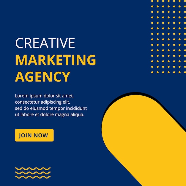 Vector creative marketing agency poster template